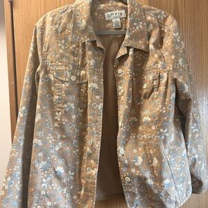 Orvis Women's Floral Tan Jacket size Large
